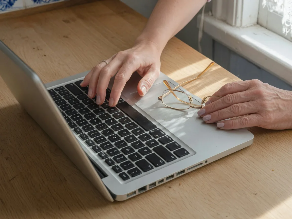 Geopende laptop op tafel tijdens IT-hulp aan huis, het soort werkplek waar een trage computer in Barneveld meestal staat.